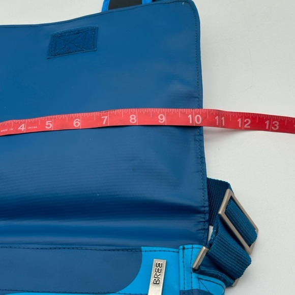 Vintage BREE Leather Anglers Bag Messenger Blue - Picture 5 of 7